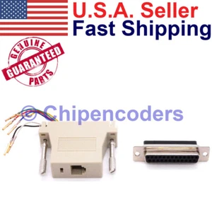 Adaptador D-Sub DB25 hembra a RJ12 6 pines 6P6C para largas ejecuciones de cable serie - Imagen 1 de 5