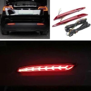 For Tesla Model 3 Y 2017-2022 LED Rear Fog Lamp Light Assembly Brake Light 2PCS - Picture 1 of 10