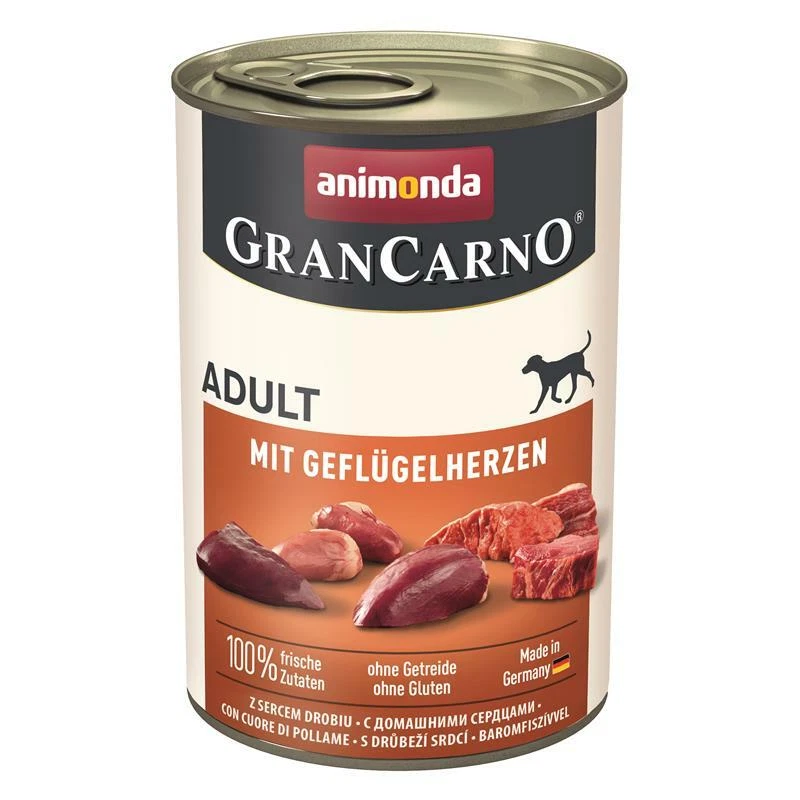 Animonda GranCarno Adult mit Geflügelherzen | 6x 400g - Bild 1 von 1