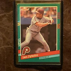 1991 Donruss Len Dykstra Philadelphia Phillies 523 Missing “.” After The INC - Picture 1 of 24