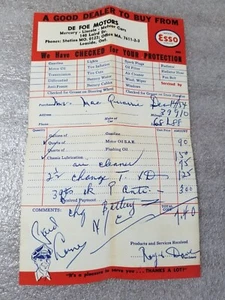 1954 Esso Car Maintenance Ticket Receipt - Picture 1 of 6