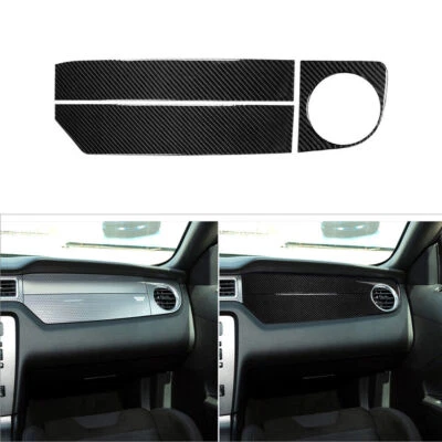 3 шт отделки панели приборной панели из углеродного волокна для Ford Mustang 2009-2013 годов выпуска - Изображение 1 из 4