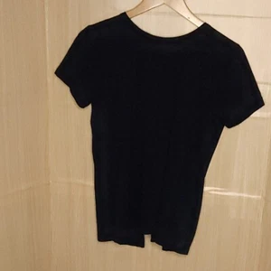 Helmut Lang Cashmere Blend Navy Blue Back Tie Knit Top Small - Picture 1 of 6
