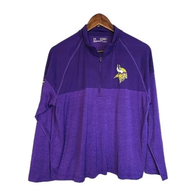 Minnesota Vikings Womens Quarter Zip Pullover Shirt Large Under Armour - Image 1 of 4