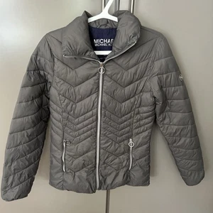 Grey Michael Kors Women’s Small Packable Puffer Jacket - Picture 1 of 8