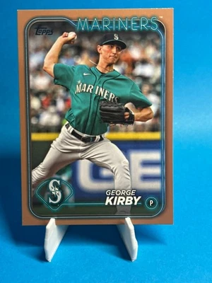 George Kirby 1590/2024 [Gold] 2024 Topps Series 1 Baseball #75 Seattle Mariners - Image 1 of 2