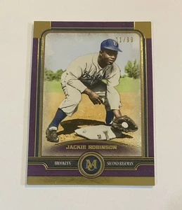 2019 Topps Museum Collection Amethyst #18 Jackie Robinson 11/99 Dodgers HOF - Picture 1 of 2