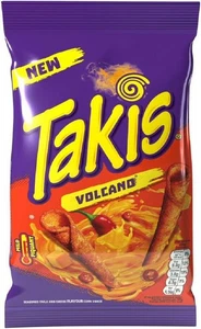Takis Volcano Chilli and Cheese Crunchy Crisps Snacks Chips 18 packs x 100grams - Picture 1 of 1