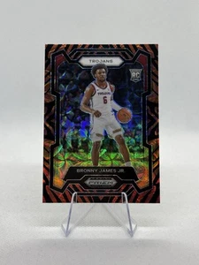 2024 Panini Prizm Draft Picks #86 Bronny James Jr Tiger Stripe Nebula SSP Lakers - Picture 1 of 2