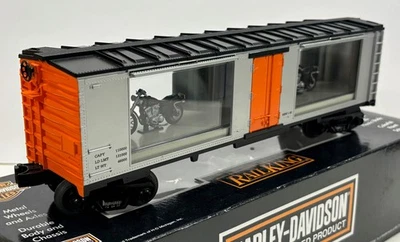 MTH Harley Davidson Window Box Car 2002 1200cc Sportster 30-74197.  Used-Nice! - Image 1 of 4