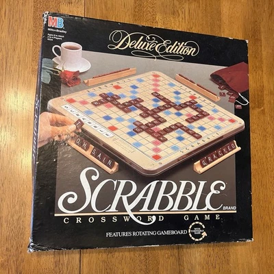 1989 Deluxe Scrabble Game by Milton Bradley Complete, Pre-owned, 100 letters - Image 1 of 4
