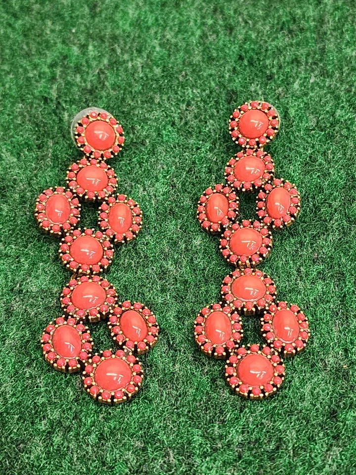 Pendientes Stella & Dot Versátiles 3 en 1 Rojo Cerdeña Joyería Retirada Foto 1 de 4