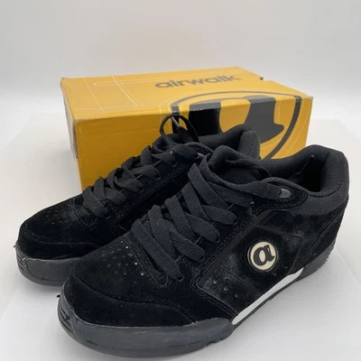 Airwalk Forty4 Zapatos Mujer Talla 5 Negro Blanco Gamuza Bajo Patín con Caja 328323 Foto 1 de 4