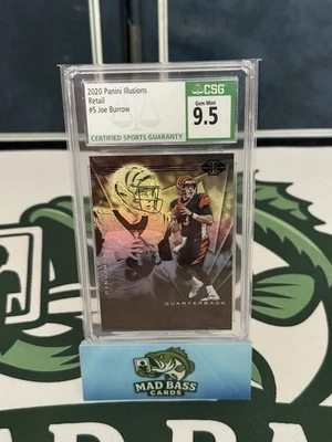 2020 Panini Illusions - Joe Burrow #5 Retail (RC) CSG 9.5 Cincinnati Bengals QB - Image 1 of 2