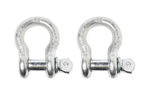 2x 1/2" Bow Shackle Galvanized w Clevis Screw Pin Anchor 2 TON 4400 lbs capacity - Picture 1 of 7