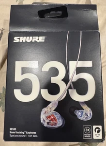Shure SE535 In Ear Monitors - Clear - Excellent Condition - Barely Used! - Picture 1 of 4