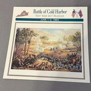 Vintage Civil War Card 1995 Atlas Military Battles Campaigns Cold Harbor Murder - Bild 1 von 6
