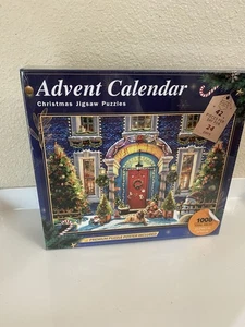 NUOVO PUZZLE NATALE CALENDARIO DELL'AVVENTO 1008 PZ ANCHE POSTER GOLDEN RETRIEVER! - Foto 1 di 5