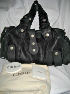NUEVO Bolso de Mano Chloe Silverado Doctor Grande Negro Suave Cuero RARO - Imagen 1 de 12