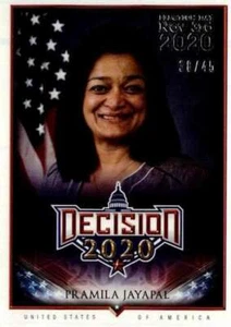 2020 Leaf Decision Silver #402 Pramila Jayapal 38/45 - Picture 1 of 2