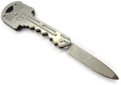 Mini cuchillo de bolsillo plegable de acero inoxidable Foto 1 de 4