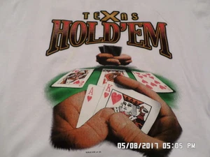 NEW T-Shirts: "Texas Hold'em" Poker (White) S M L XL - Picture 1 of 1