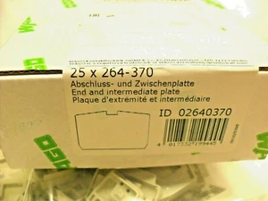 qty 25 - WAGO 264-370 panel/separador de terminal nuevo en caja - Imagen 1 de 3