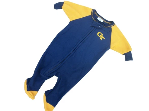 New Infant Boy Girl NCAA Georgia Tech Sleeper Jumper Pajama One Piece Outfit Cover