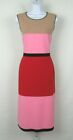 Vtg 1990S 2000S Diane Von Furstenberg Size Large Color Block Dress