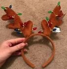 Be Jolly Reindeer Ears With Lights Head Band