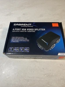 Sabrent VD-VS4P 4 Port VGA Video Splitter 2048x1536 High Resolution BRAND NEW - Afbeelding 1 van 2