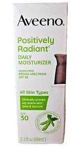 Aveeno Positively Radiant SPF 30 Daily Face Moisturizer Lotion 2.3oz 02/2026 *E5 - Picture 1 of 5