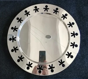 Alessi vassoio Girotondo omini design KingKong acciaio inox nuovo con scatola - Foto 1 di 7
