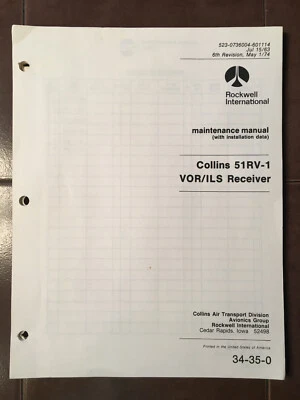 Rockwell Collins 51RV-1 NAVEGACIÓN manual de instalación Foto 1 de 4