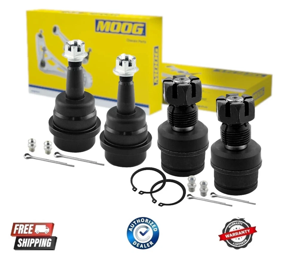 NOVO MOOG x4 juntas esféricas dianteiras superiores e inferiores para Jeep Wrangler Cherokee 4WD - Imagem 1 de 1