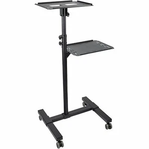 PTS08 Mobile Projector Stand/Height Adjustable Trolley w/ Laptop Shelf - Picture 1 of 4