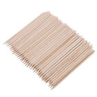 100 Pcs Nail Cuticle Cleaning Bamboo Sticks Wooden 2-End Manicure Pedicure