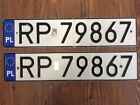 POLAND POLISH PAIR LICENSE PLATE  ( RP - Przemysl ) EXPIRED OVER 3 YEARS