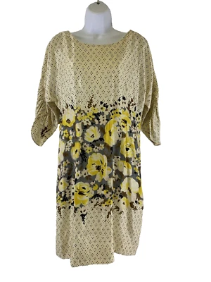 Vestido Vaina Meadow Rue Anthropologie Amarillo Floral Mezcla Lino Seda Para Mujer 6 Foto 1 de 4