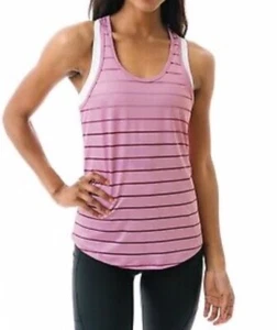Zyia Active Havana Stripe Tank Top Racerback Mesh Activewear Lilac Women’s Small - Picture 1 of 8