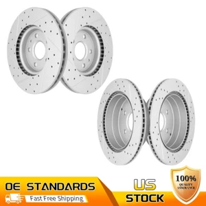 Rotores de freno de disco perforados delanteros traseros para Chevy Equinox GMC Terrain 2010-2017 - Imagen 1 de 6