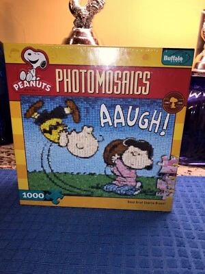 RARE Good Grief Charlie Brown Peanuts Photomosaic 1000 PC Puzzle NEW SEALED BOX - Image 1 of 4