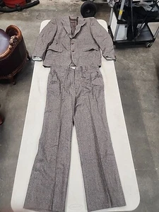 Vintage Palm BEACH Wool 40 Jacket And Pants Tweed - Picture 1 of 13