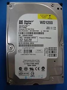 Western Digital WD1200AB-00DYA0 IDE 120GB Hard Drive DCM: DSBHCTJAH Tested - Picture 1 of 4