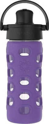 Lifefactory 12-Oz Glass Active Flip Cap/Silicone Sleeve Water Bottle, 12 Ounce, - Image 1 of 4