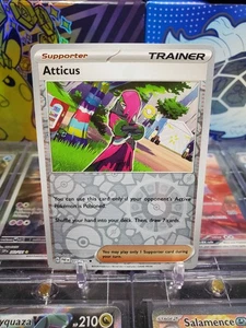 Atticus 077/091 Holograma Inverso Poco Común Pokemon Juego de Cartas Coleccionables S&V Paldean Fates - Imagen 1 de 2