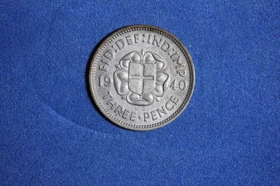 1940 Great Britain 3 Pence Silver Coin #M23510 - Image 1 of 2