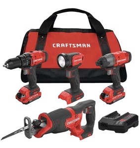 CRAFTSMAN V20 Cordless 7-Tool Combo Kit with 2 Batteries & Chargers NEW - Picture 1 of 12
