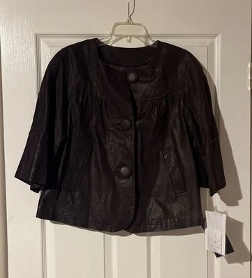 Terry Lewis Button Front Jacket Dark Purple Medium - Image 1 of 4