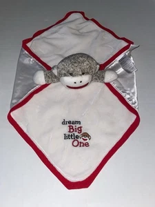 BABY STARTERS DREAM BIG LITTLE ONE SOCK MONKEY SECURITY BLANKET LOVEY C2 - Picture 1 of 1